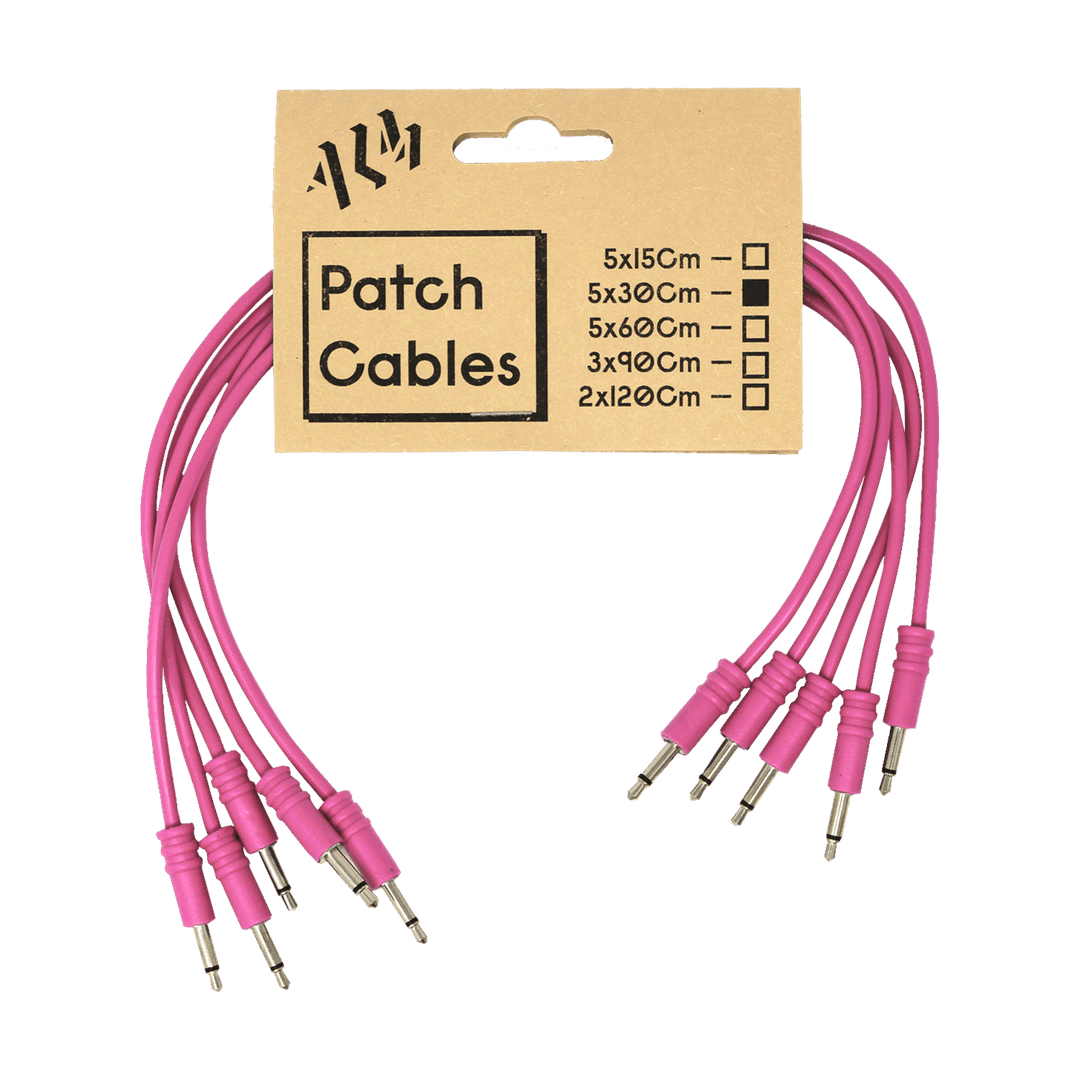 ALM Busy Circuits Patch Cable 30cm Pink x5 Pack
